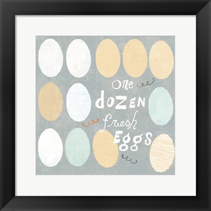 Framed Fresh Eggs IV Print