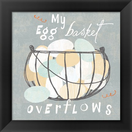 Framed Fresh Eggs III Print