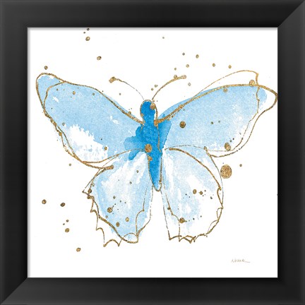 Framed Gilded Butterflies IV Print