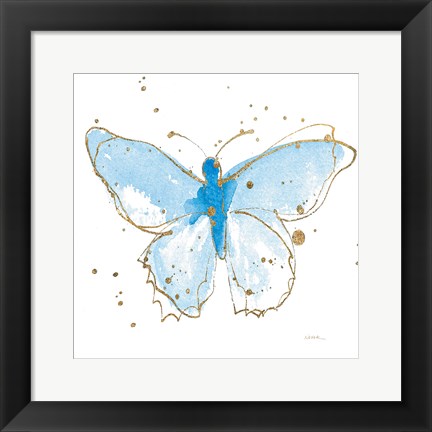 Framed Gilded Butterflies IV Print