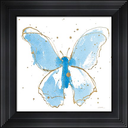 Framed Gilded Butterflies II Print