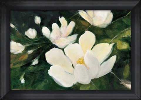 Framed Magnolia Blooms No Petal Print