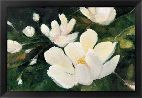 Framed Magnolia Blooms No Petal Print