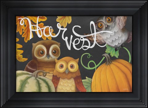 Framed Harvest Owl IV Print