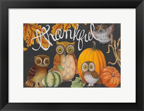 Framed Harvest Owl III Print