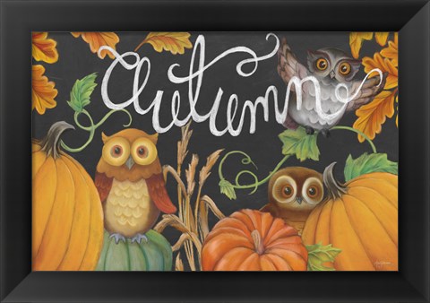 Framed Harvest Owl II Print