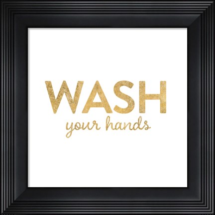 Framed Bathroom Etiquette IV Print