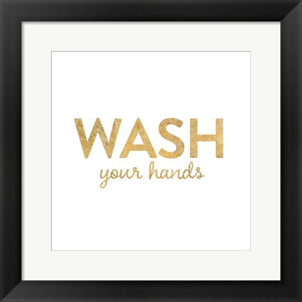 Framed Bathroom Etiquette IV Print