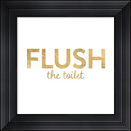 Framed Bathroom Etiquette II Print