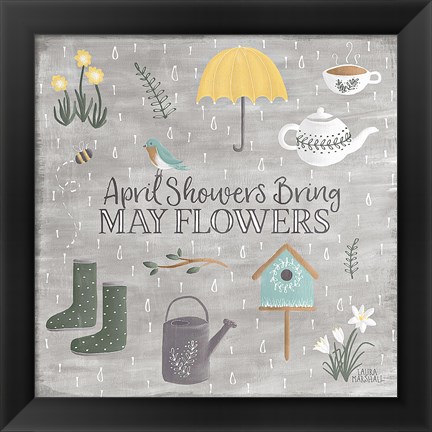 Framed Smitten With Spring II Print