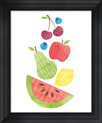 Framed Funky Fruit II Print