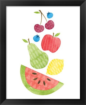 Framed Funky Fruit II Print