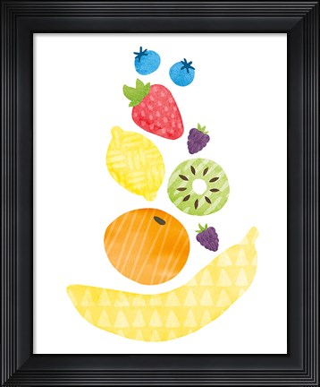Framed Funky Fruit I Print