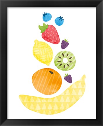 Framed Funky Fruit I Print