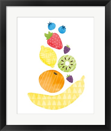 Framed Funky Fruit I Print