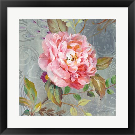 Framed Peonies and Paisley II Print