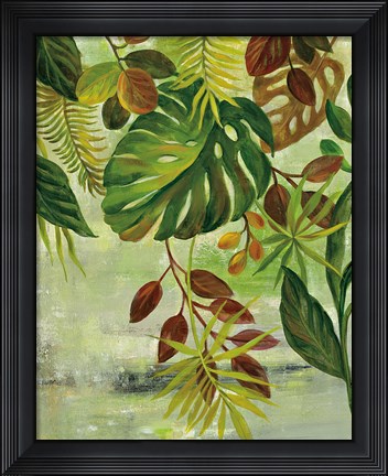 Framed Tropical Greenery II Print