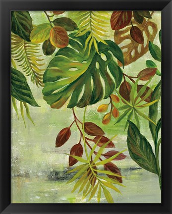 Framed Tropical Greenery II Print