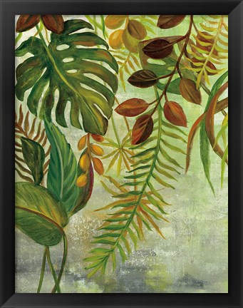 Framed Tropical Greenery I Print