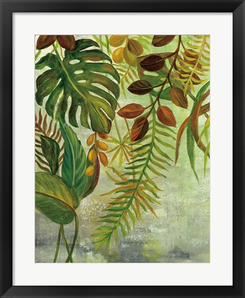 Framed Tropical Greenery I Print