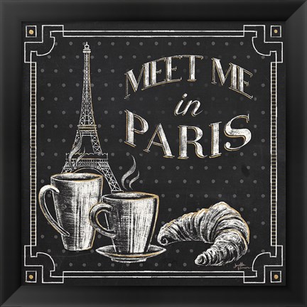 Framed Vive Paris VIII Print