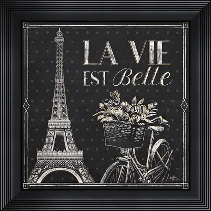 Framed Vive Paris VI Print