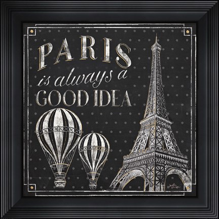 Framed Vive Paris V Print