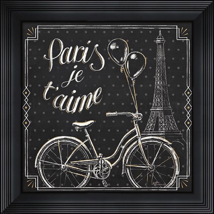 Framed Vive Paris VII Print