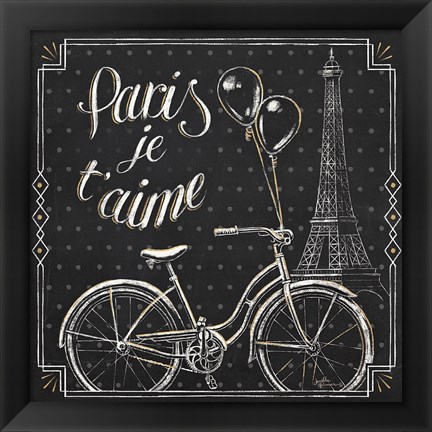 Framed Vive Paris VII Print