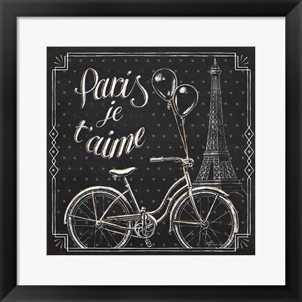 Framed Vive Paris VII Print