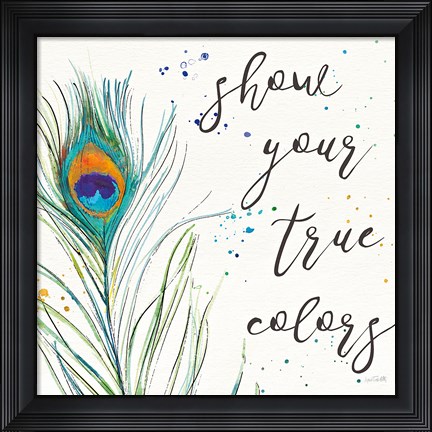 Framed Peacock Garden VII Print
