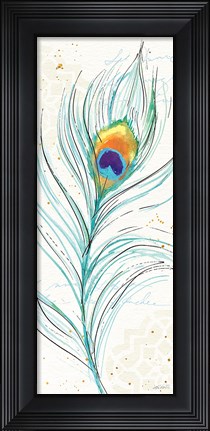 Framed Peacock Garden V Print