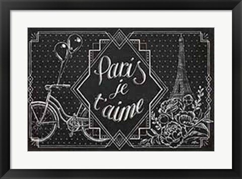 Framed Vive Paris III Print