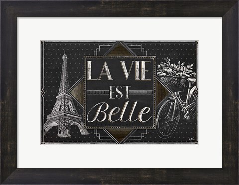 Framed Vive Paris II Print