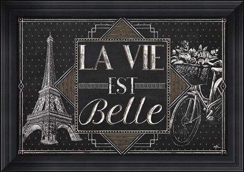 Framed Vive Paris II Print