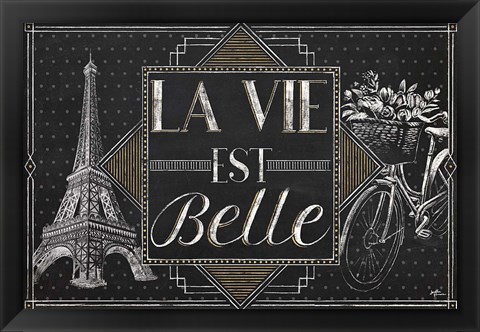 Framed Vive Paris II Print