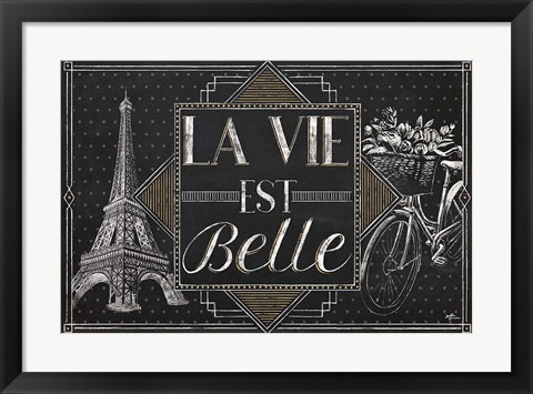 Framed Vive Paris II Print