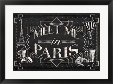 Framed Vive Paris IV Print