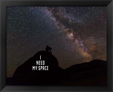 Framed I Need My Space - Color Print