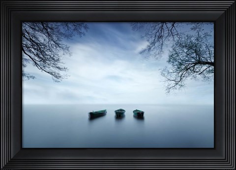 Framed Time Is A Wave Print