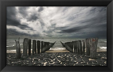Framed Sea Defense Print