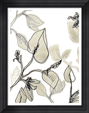 Framed Block Print Contour I Print