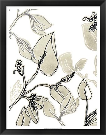 Framed Block Print Contour I Print