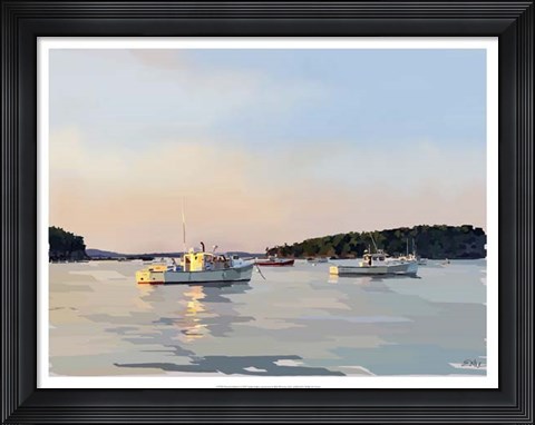 Framed Peaceful Harbor I Print