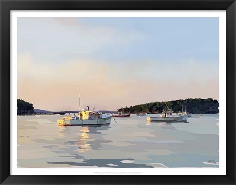 Framed Peaceful Harbor I Print