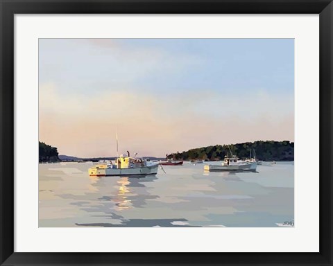 Framed Peaceful Harbor I Print