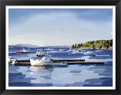 Framed Peaceful Harbor II Print