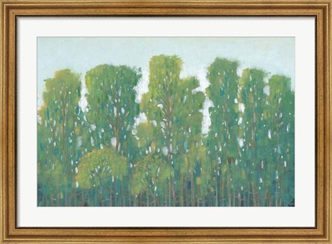 Framed Forest Green I Print