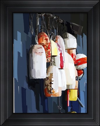 Framed Vibrant Buoys II Print
