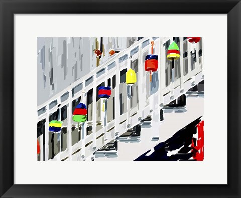 Framed Vibrant Buoys IV Print